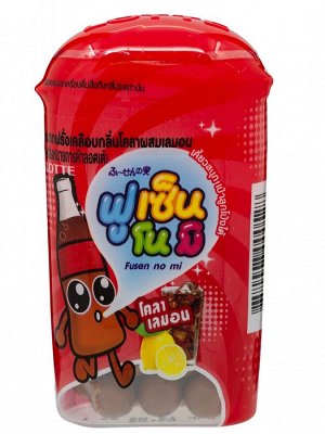 Резинка жевательная драже Fusen No Mi Cola Lemon "Кола и лимон", Thai Lotte, 15гр, 1/10/120
