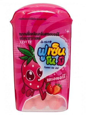 Резинка жевательная драже Fusen No Mi Strawberry "Клубника", Thai Lotte, 15гр, 1/10/120