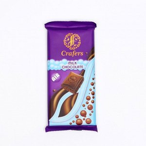 Шоколад молочный пористый Crafers Air Milk chocolate флоупак шоубокс, 90г