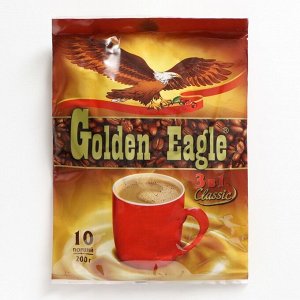 Растворимый кофейный напиток 3 в 1 «Golden Eagle Classic», 20г х 10сашех 50 блоков