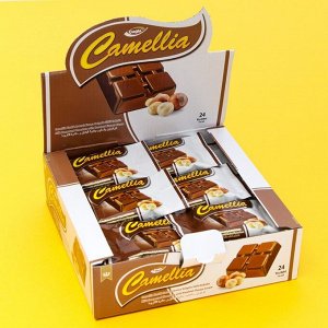 Молочный шоколад Camelia c начинкой из крема со вкусом фундука 22г