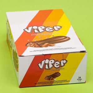 Молочный шоколад Viper с начинкой  сливок со вкусом карамели и слоеного риса 22г