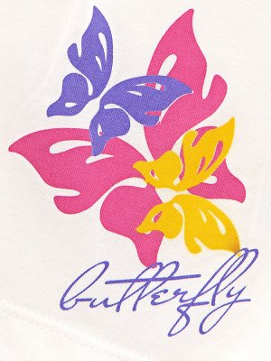 Футболка "Butterfly" (92-104см) UD 0040-1(2) белый