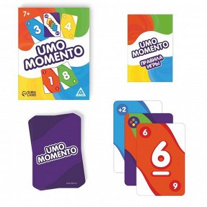 Карточная игра на реакцию и внимание «UMO momento», 108 карт, 7+