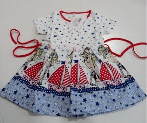 Платье для девочки хлопок короткий рукав