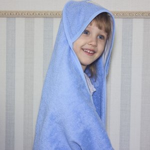 Полотенце-уголок детское махровое с вышивкой Жираф 100*110 см