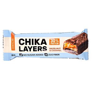 Батончик CHIKA LAYERS глазированный Hazelnut & Caramel 60 г 1/12
