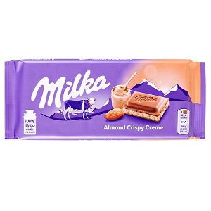 Шоколад Милка Almond Crispy Creme 90 г 1 уп.х 24 шт.