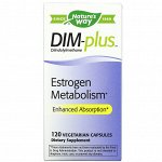 Nature&#039;s Way, DIM-plus, с формулой, улучшающей метаболизм эстрогенов, 120 кап