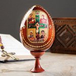 Сувенир Яйцо на подставке икона &quot;Божья Матерь Четырехчастная материнская&quot;