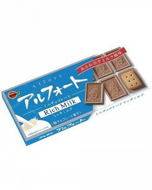Печенье с молочным шоколадом "ALFORT MINI CHOCOLATE RICH MILK" 55г 1/12/120 Япония