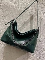 Женская сумка из натуральной кожи, цвет зеленый
