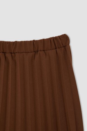 Плиссированная юбка с эластичной резинкой на талии для девочек