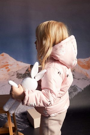 Пальто с капюшоном и флисовой подкладкой для маленьких девочек