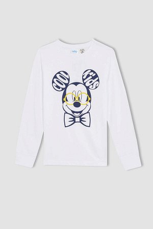 DEFACTO Хлопковый пижамный комплект с длинными рукавами Mickey &amp; Minnie для мальчиков