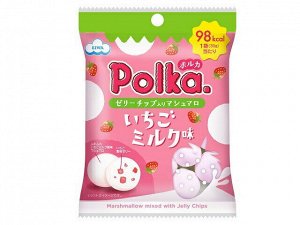 Зефир Полька со вкусом клубники с молоком 35г Япония