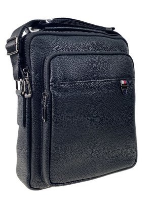 Мужская сумка-планшет из экокожи, чёрная