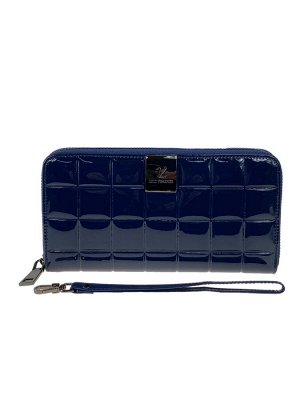 Женский кошелёк-портмоне из натуральной кожи, цвет синий