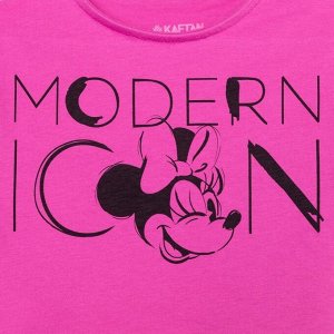 Футболка детская укороченная «Icon» Минни Маус, цвет розовый