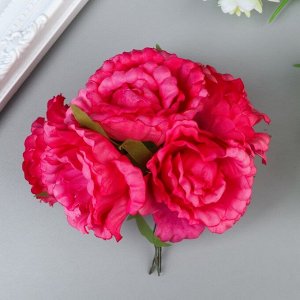 Декор для творчества "Кудрявая роза" (1 набор=1 букет) в букете 6 шт 10,5х5 см