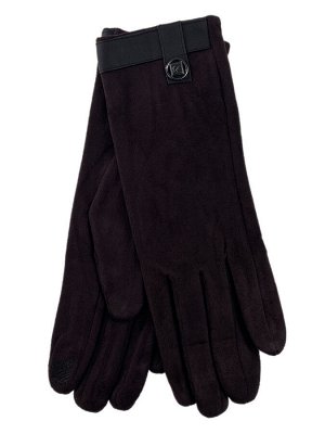 Женские перчатки из велюра, цвет шоколад
