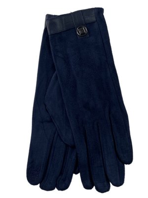 Женские перчатки из велюра, цвет синий