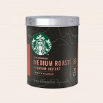 Кофе растворимый Starbucks MEDIUM Roast, кофе натуральный, растворимый, средняя обжарка, 90 г