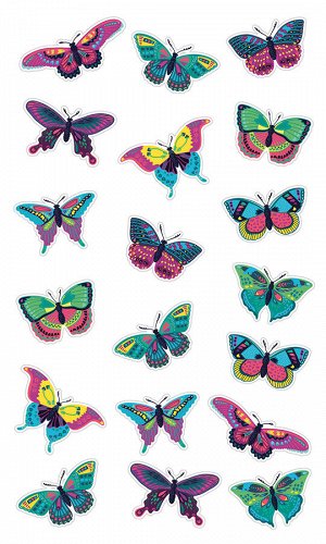 НАКЛЕЙКИ ДЕКОРАТИВНЫЕ ВИНИЛОВЫЕ 30х50 Яркие бабочки