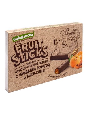 Конфеты в шоколадной глазури Fruit Sticks с курагой и миндалём Galagancha