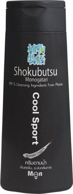 LION &quot;Shokubutsu&quot; Крем-гель для душа 200мл &quot;Cool Sport&quot; мужской освежающий /24шт/ Таиланд