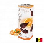 Belgian chocolate thins Orange 80g - Бельгийские шоколадные чипсы Апельсин