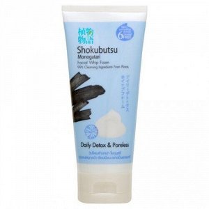 Shokubutsu, Пенка для умывания 100мл "Daily Detox" Сужающая поры (Poreless),Таиланд
