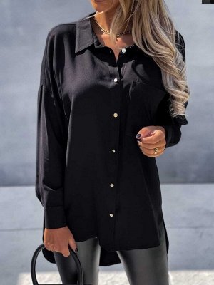 Рубашка Женская 4504 "Однотон - Классика 2" Черная