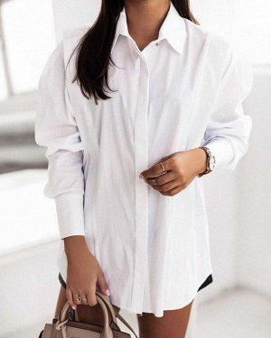 Рубашка Женская 5005 "Однотон - Классика 1" Белая