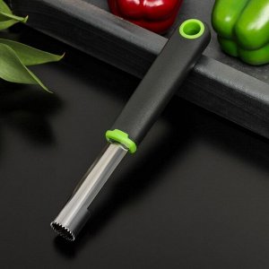 Нож для удаления сердцевины Доляна Lime, 20?2 см, цвет чёрно-зелёный