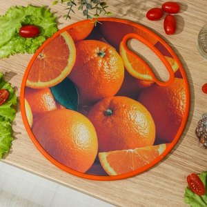 Доска разделочная Доляна «Апельсины», d=30 см