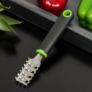 Рыбочистка Доляна Lime, 18,5x3 см, цвет чёрно-зелёный