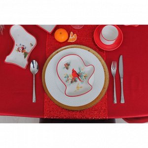 Блюдо сервировочное Доляна «Красный кардинал», 20x18x3 см