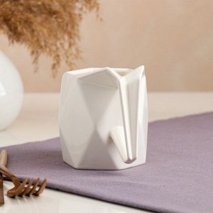 Кружка "Оригами", белая, керамика, 0.3 л