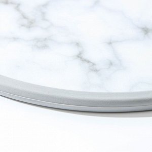 Доска разделочная пластиковая Доляна «Мрамор», d=30 см