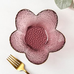 Салатник «Цветок», 280 мл, d=16 см, цвет розовый