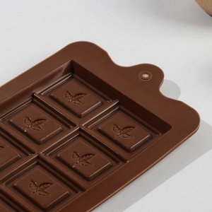 Форма для шоколада Доляна «Дольки с мятой», 10 ячеек, 21x10,5x0,8 см, цвет МИКС