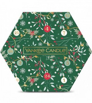 Подарочный набор чайные свечи  "Рождество: обратный отсчет" (18 свечей и керамический подсвечник) Порадуйте себя или близких подарочным набором Yankee Candle из 18-ти чайных свечей и керамического под