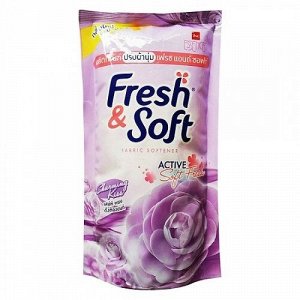 LION "Essence Fresh & Soft" Кондиционер для белья  600мл "Violet Romanc"  (Charming Kiss) (мяг.уп.) /24шт/Таиланд