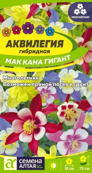 Цветы Аквилегия Маккана Гигант/Сем Алт/цп 0,1 гр. многолетник