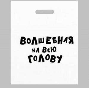 Пакет с приколами, полиэтиленовый с вырубной ручкой, «Волшебная на всю голову», 60 мкм 31 х 40 см