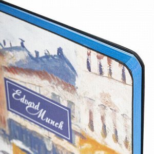 Блокнот А5 (143x210 мм), BRAUBERG VISTA "Edvard Munch", под кожу, гибкий, 80 л., 112060