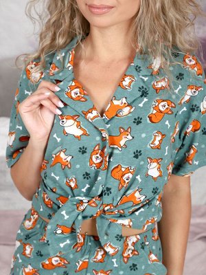Пижама "Корги" с шортами (М-840)