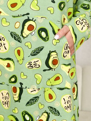Платье "Заводной авокадо" (М-837)