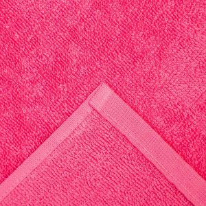 Полотенце махровое "Этель" 30*60 см, цв. Ярко-розовый 100% хлопок, 340 г/м2